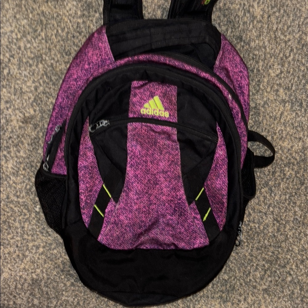 Adidas Pink and Black Backpack